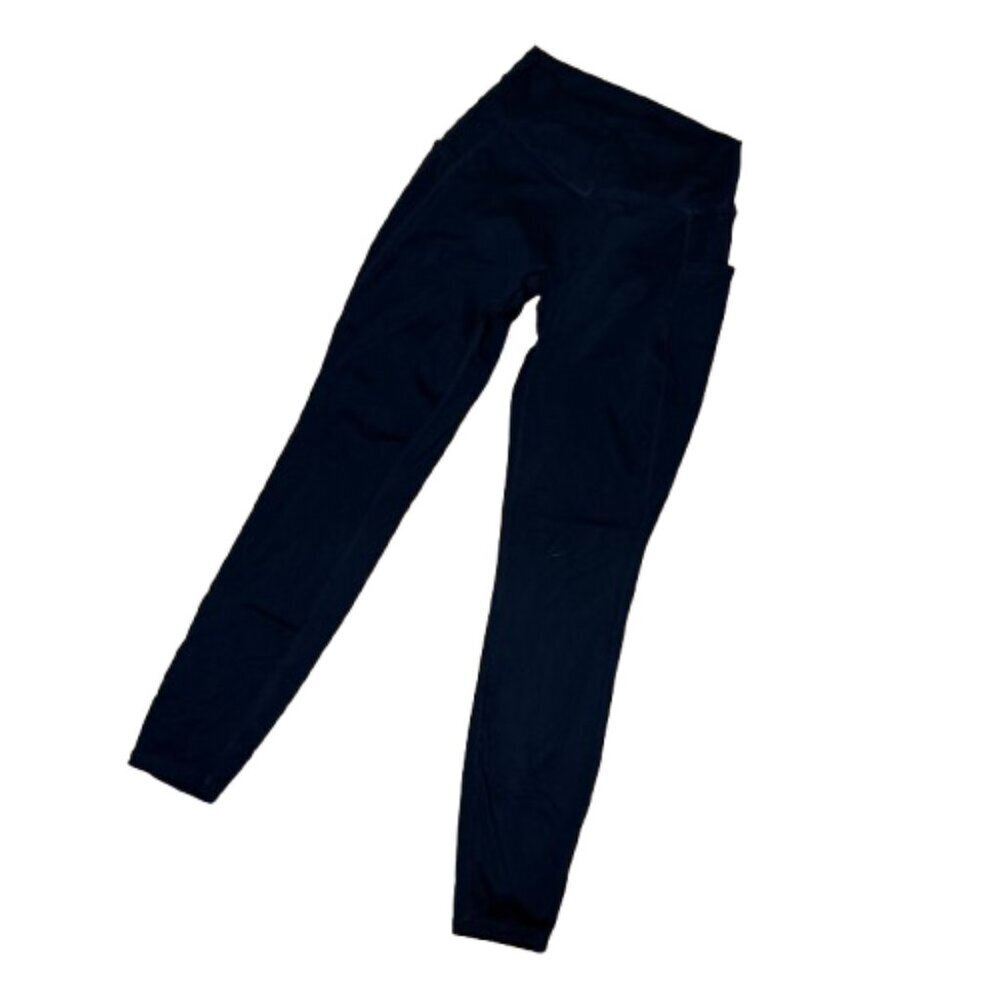 AOXJOX High Waist Yoga Pants w Pockets & Cross Waist Size Medium Black